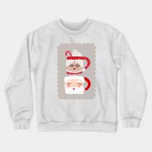 Santa and Mrs Claus Vintage Mugs Crewneck Sweatshirt